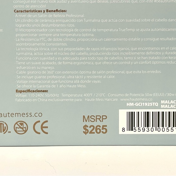 Haute Mess 19/25 Clipless Curling Wand MSRP $265 - Picture 7 of 8